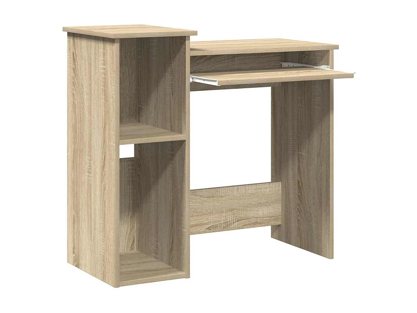 Bureau met schappen 84x40x78 cm bewerkt hout sonoma eikenkleur