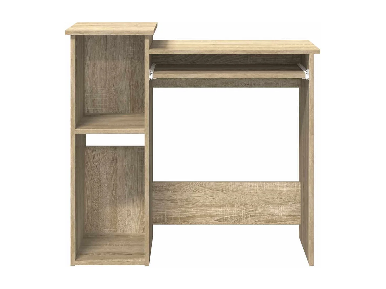 Bureau met schappen 84x40x78 cm bewerkt hout sonoma eikenkleur