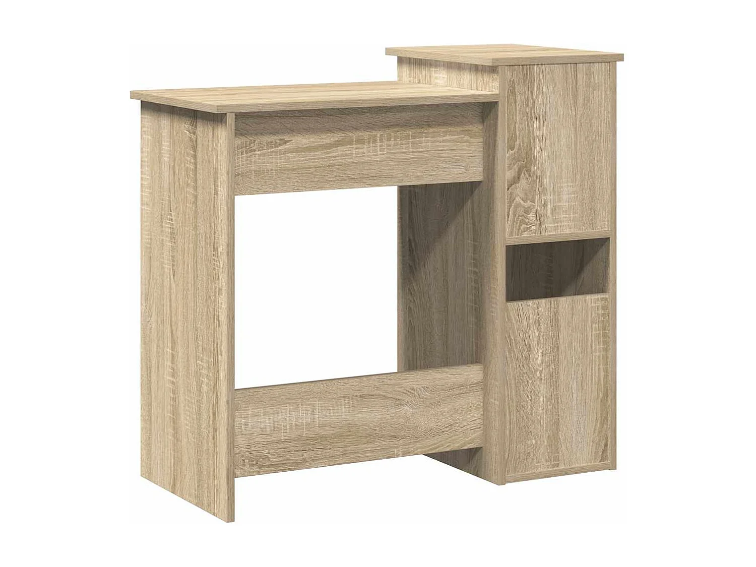 Bureau met schappen 84x40x78 cm bewerkt hout sonoma eikenkleur