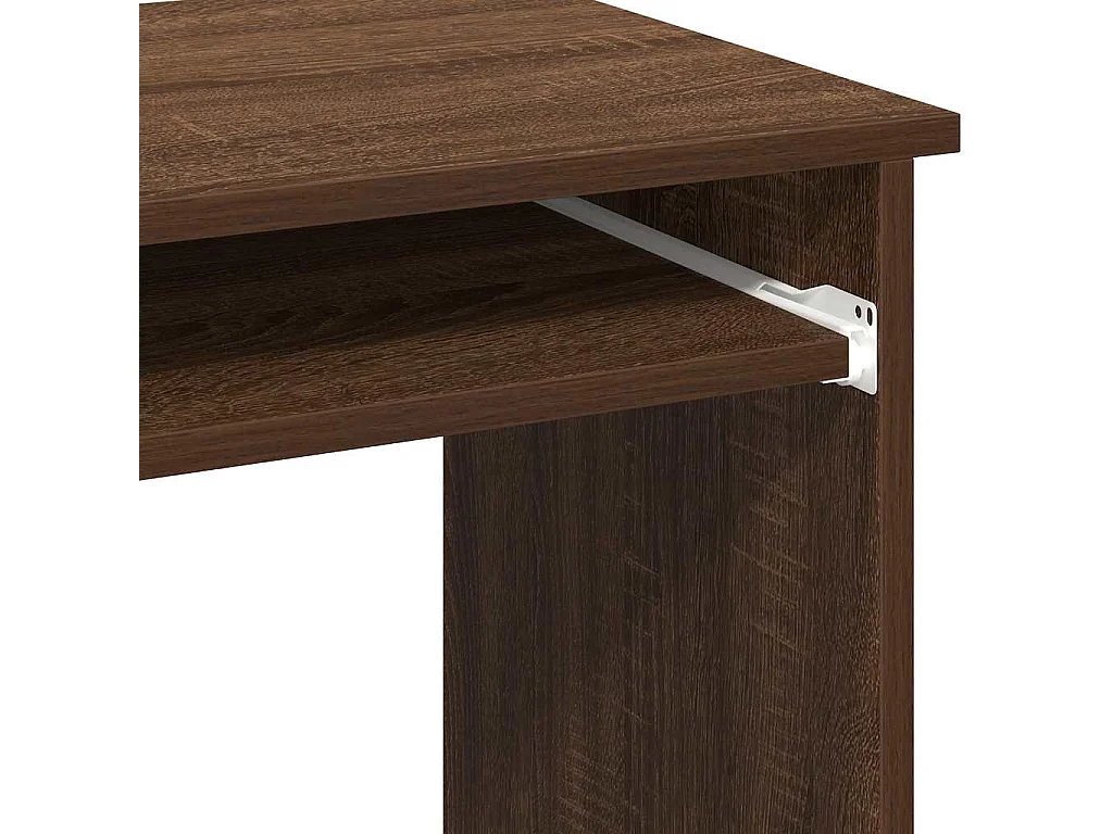 Bureau et étagères chêne marron 84x40x78 cm bois d'ingénierie