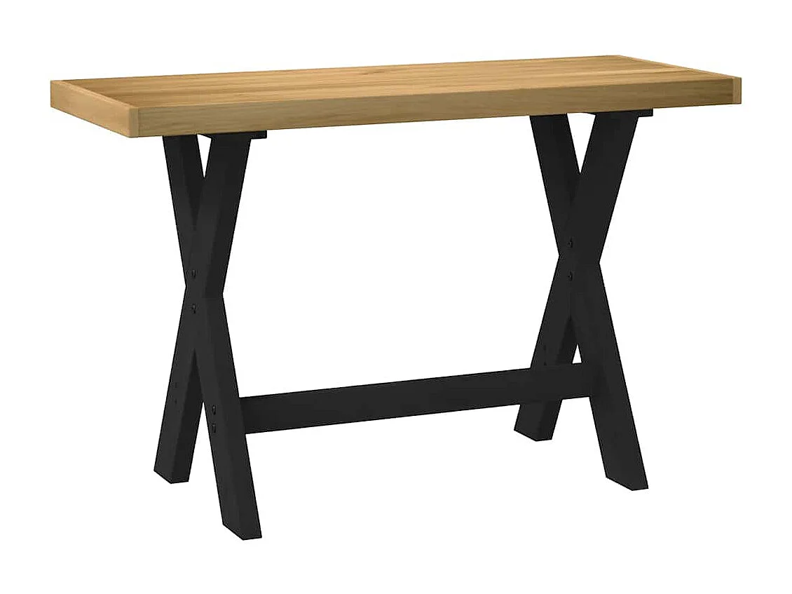 Bureau NOAIN pieds en forme de X 120x50x75 cm bois massif pin