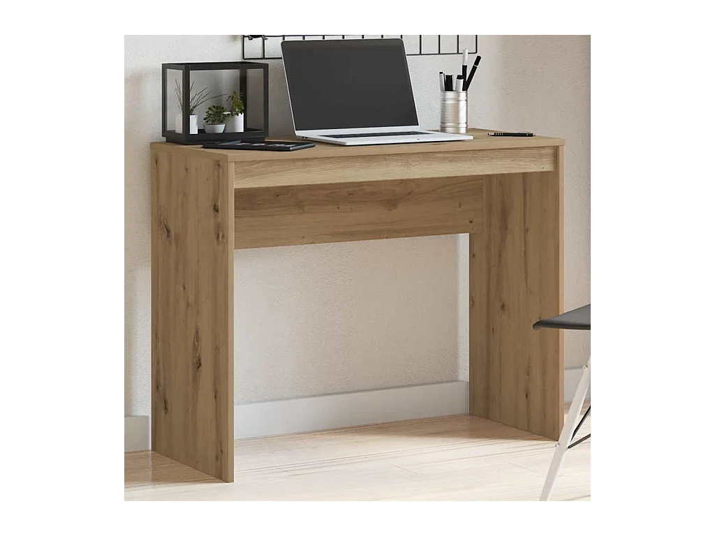 Scrivania Rovere Artigianale 90x40x72 cm in Legno Multistrato