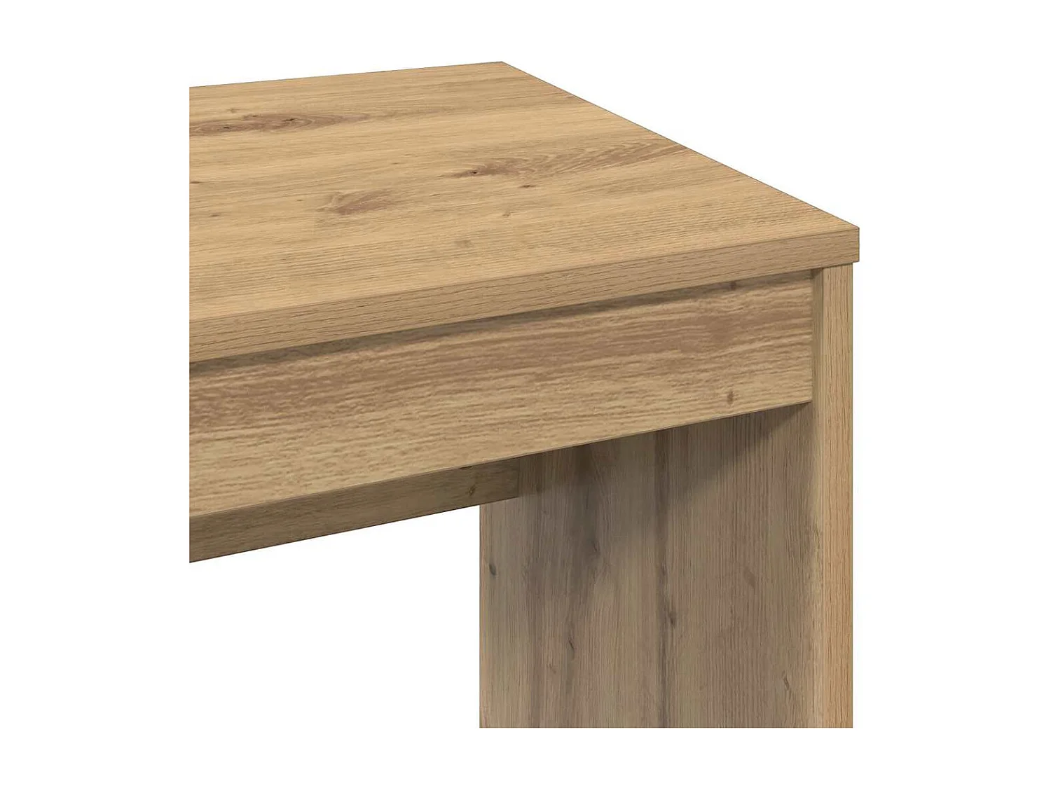 Bureau chêne artisanal 90x40x72 cm bois d'ingénierie