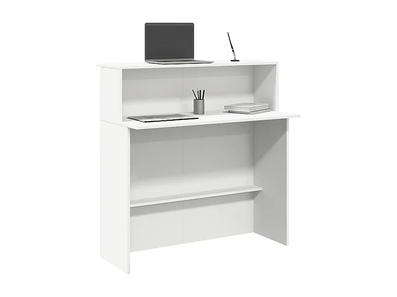 Bureau de réception Blanc 100x50x103,5 cm Bois d'ingénierie