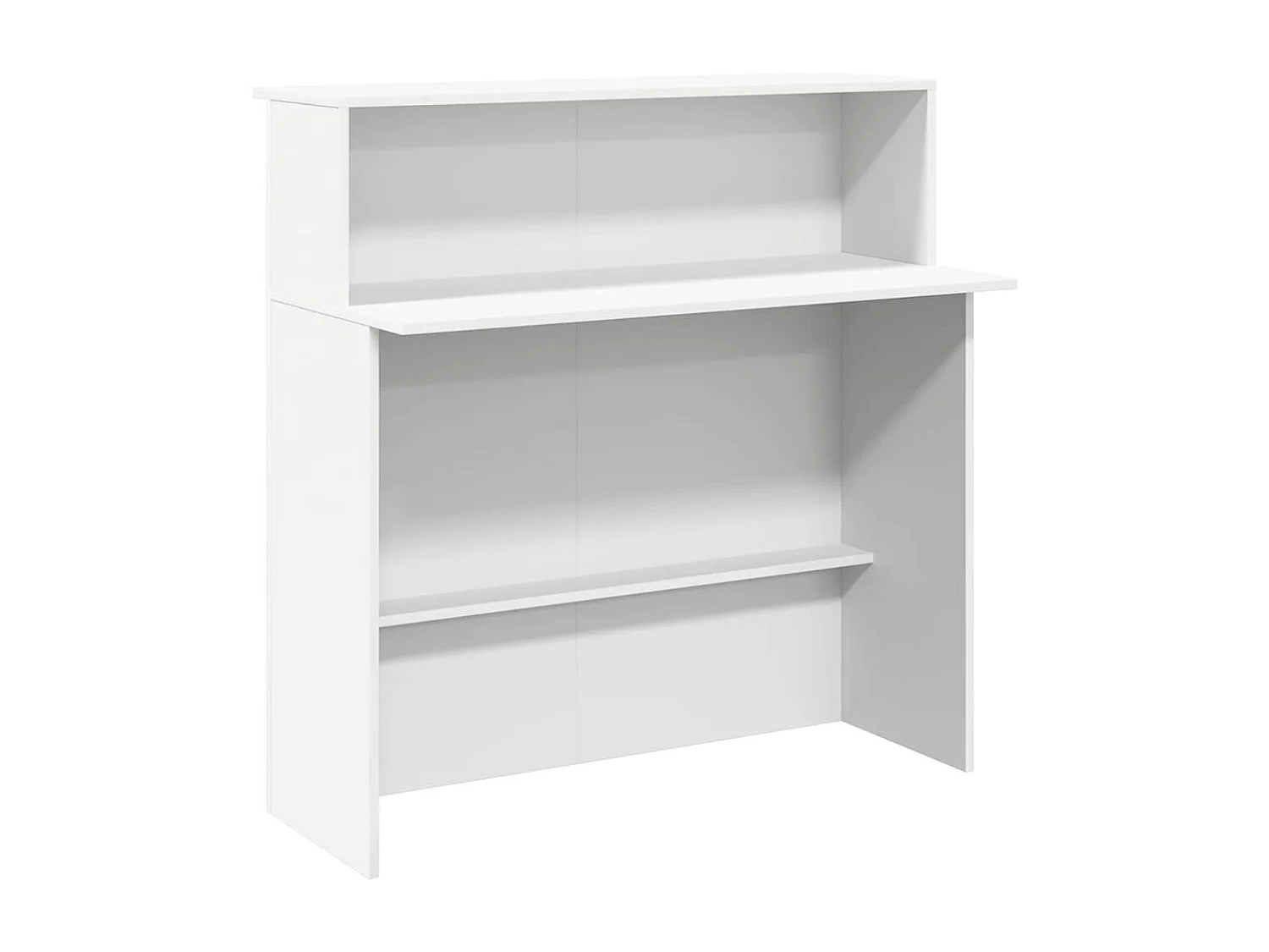 Balcão de recepção branco 100x50x103,5 cm madeira projetada