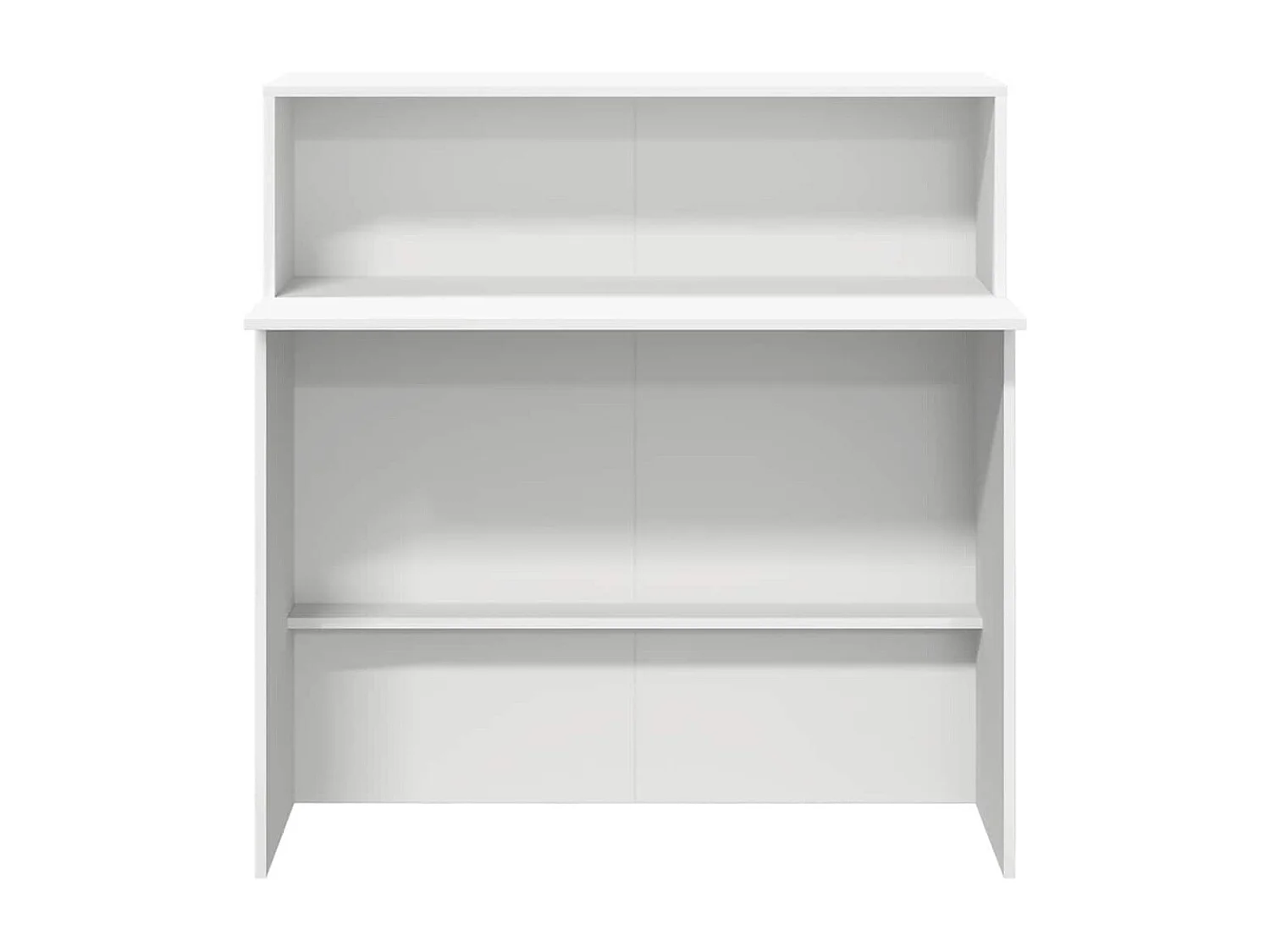 Balcão de recepção branco 100x50x103,5 cm madeira projetada