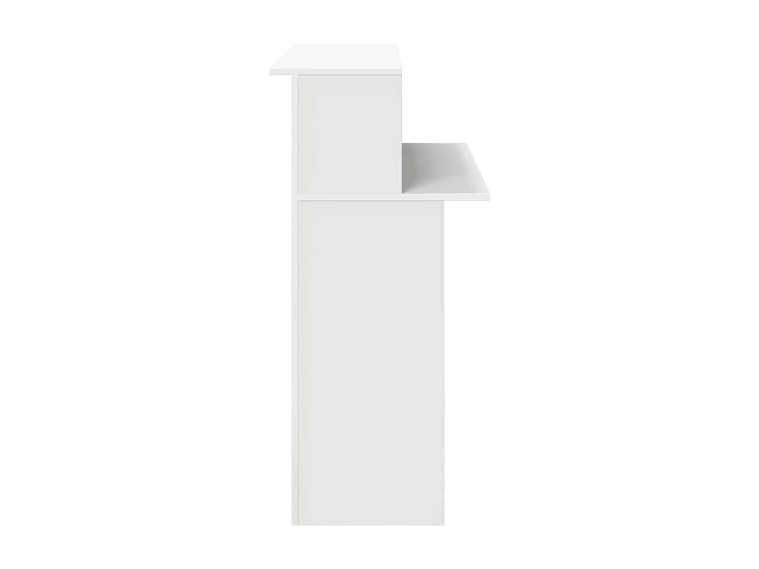 Balcão de recepção branco 100x50x103,5 cm madeira projetada