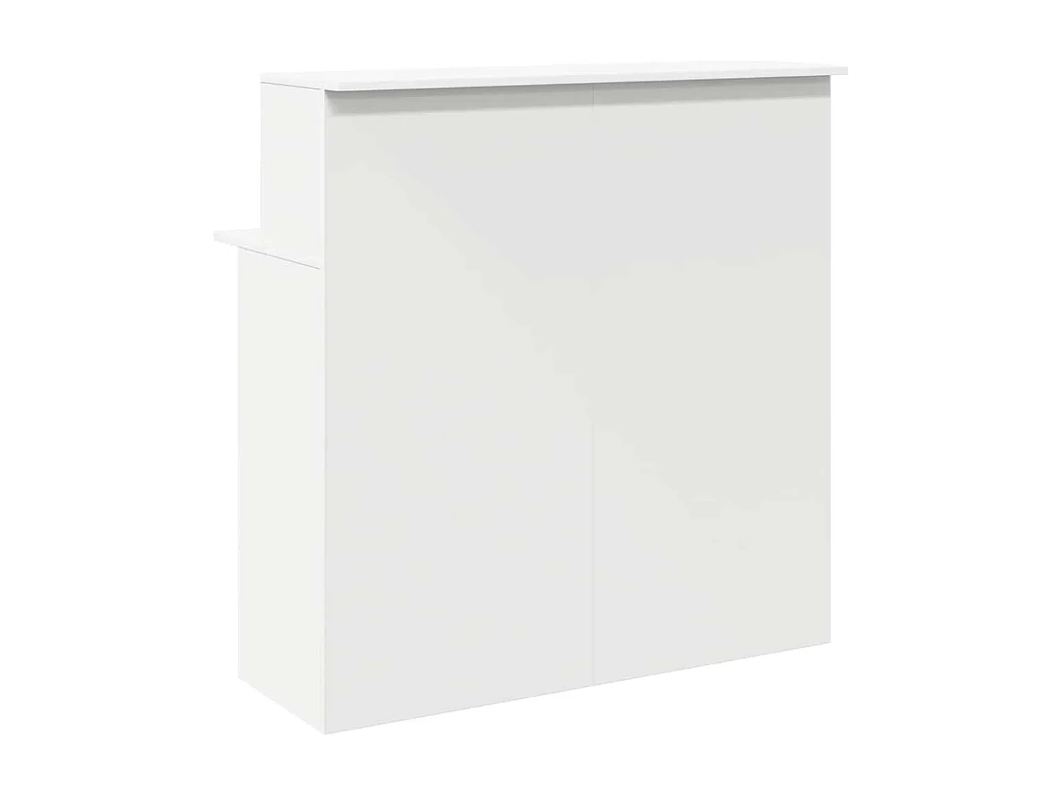 Balcão de recepção branco 100x50x103,5 cm madeira projetada
