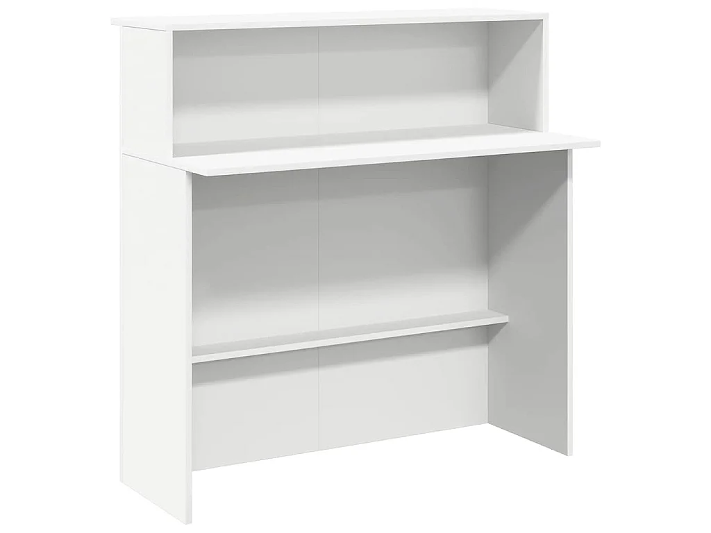 Bureau de réception Blanc 100x50x103,5 cm Bois d'ingénierie