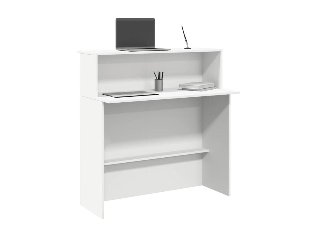 Balcão de recepção 100x50x103,5 cm derivados de madeira branco