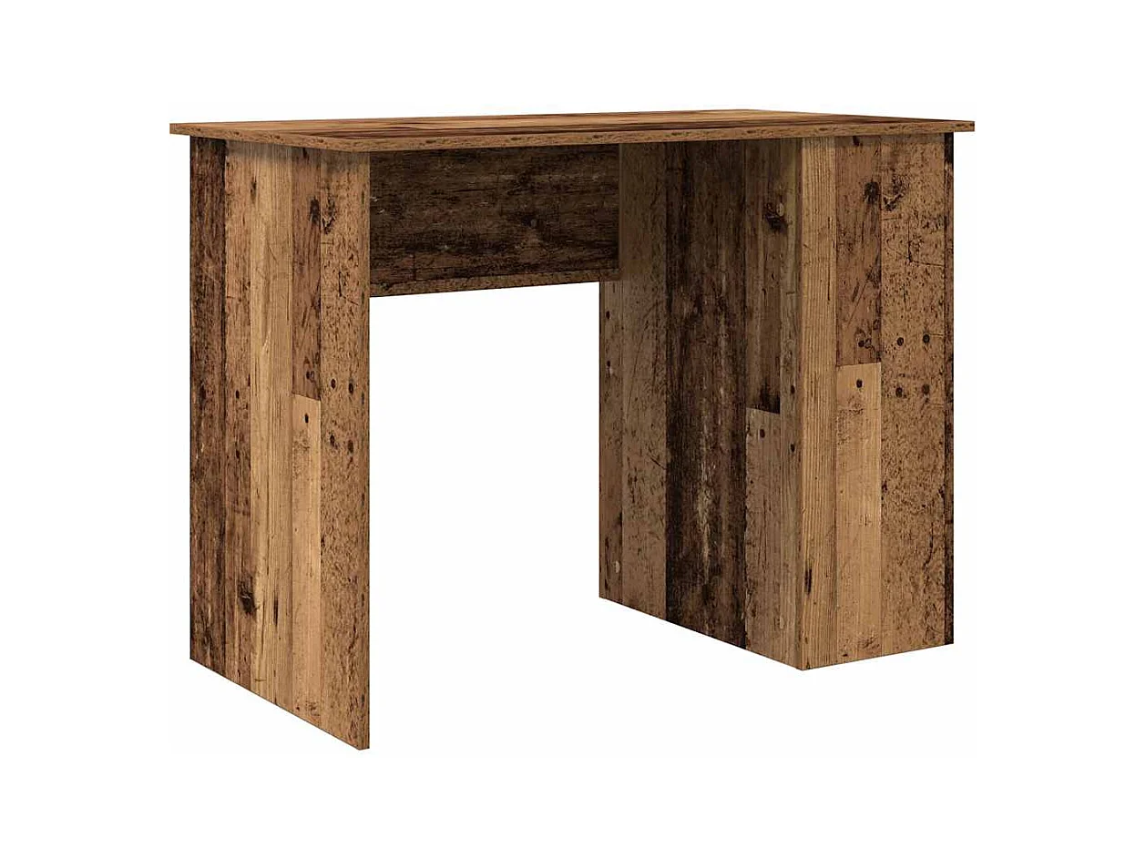 Bureau vieux bois 100x55x75 cm bois d'ingénierie