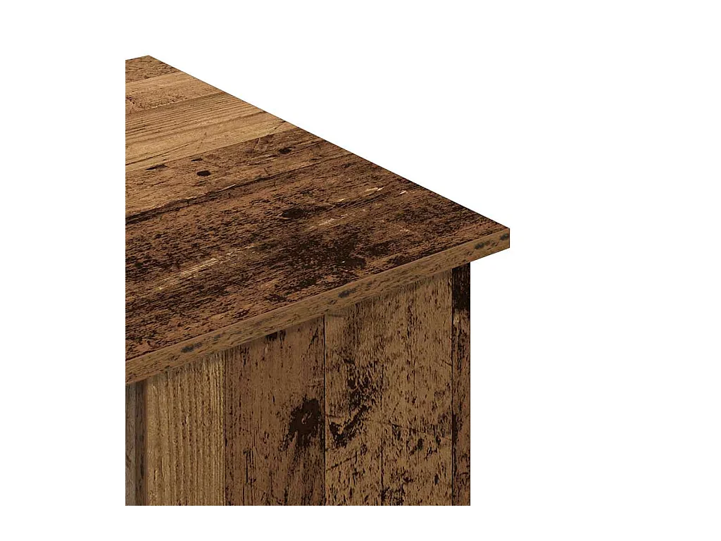 Bureau vieux bois 100x55x75 cm bois d'ingénierie