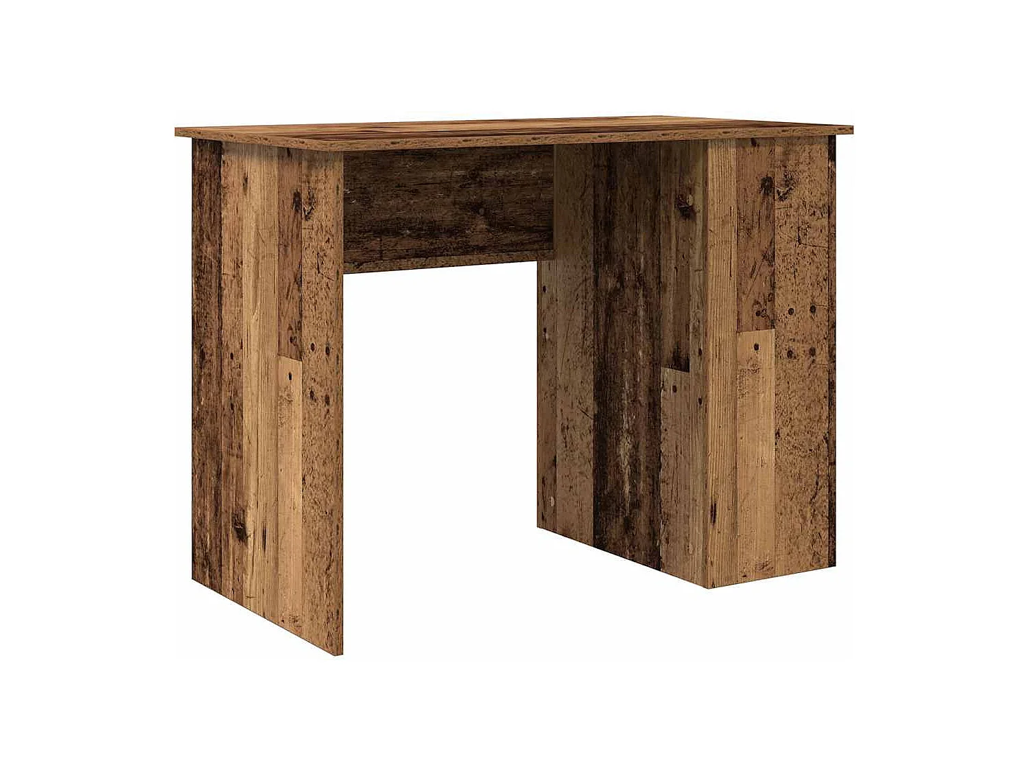 Bureau 100x55x75 cm bewerkt hout oud houtkleurig