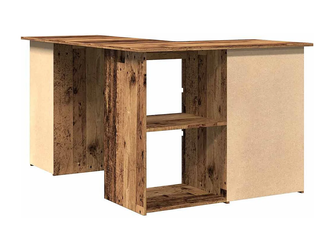 Eckschreibtisch Altholz-Optik 145x100x76 cm Holzwerkstoff