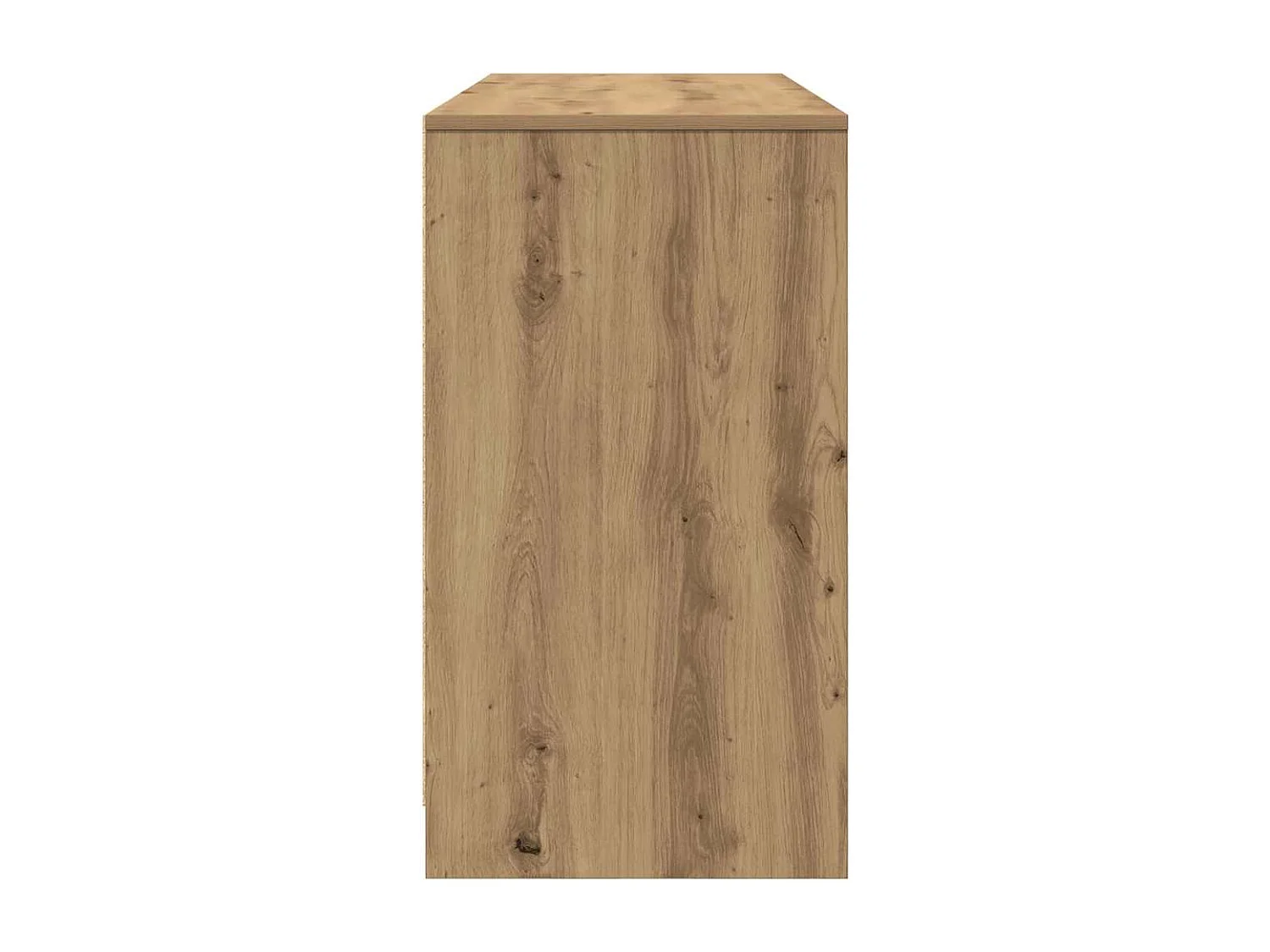 Bureau chêne artisanal 120x42x76 cm bois d'ingénierie