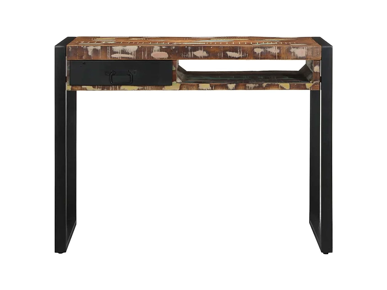 Scrivania Multicolore 100x50x75 cm in Legno Massello Recupero