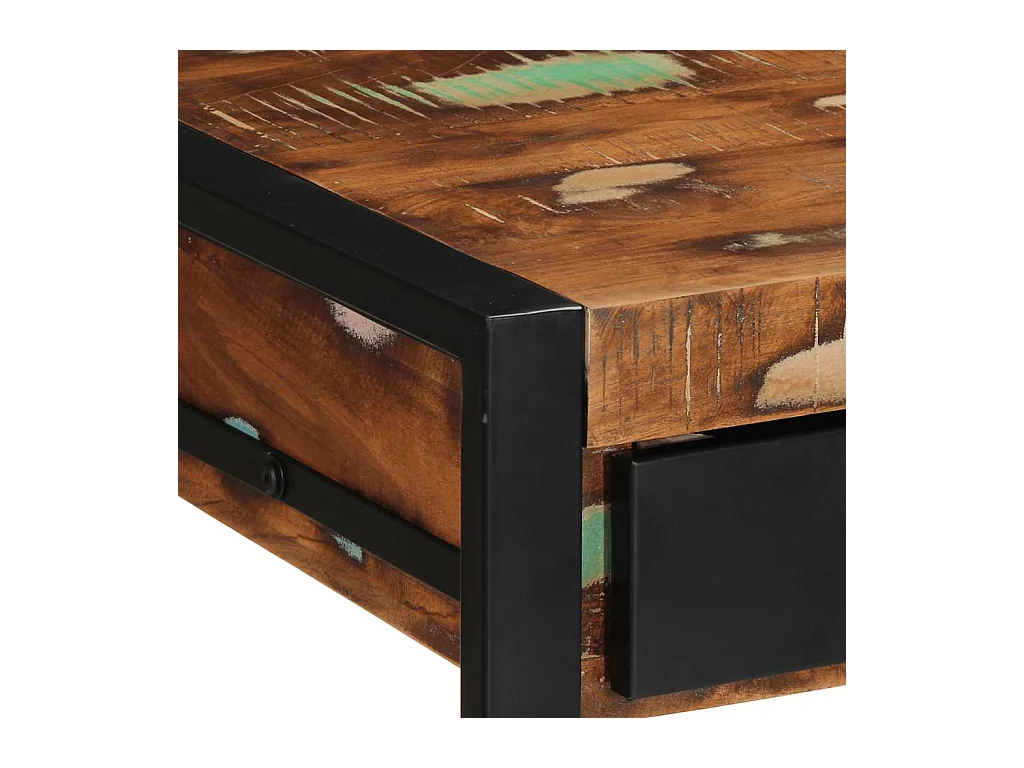 Scrivania Multicolore 100x50x75 cm in Legno Massello Recupero