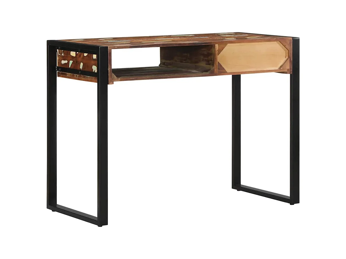 Scrivania Multicolore 100x50x75 cm in Legno Massello Recupero