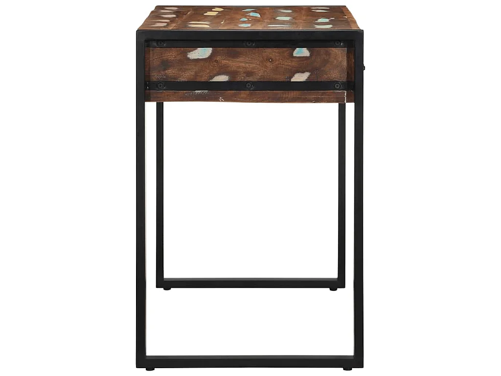 Schreibtisch Mehrfarbig 100x50x75 cm Massivholz Altholz