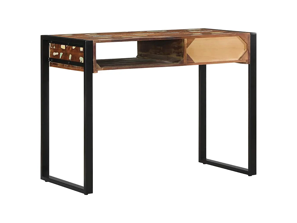 Schreibtisch Mehrfarbig 100x50x75 cm Massivholz Altholz