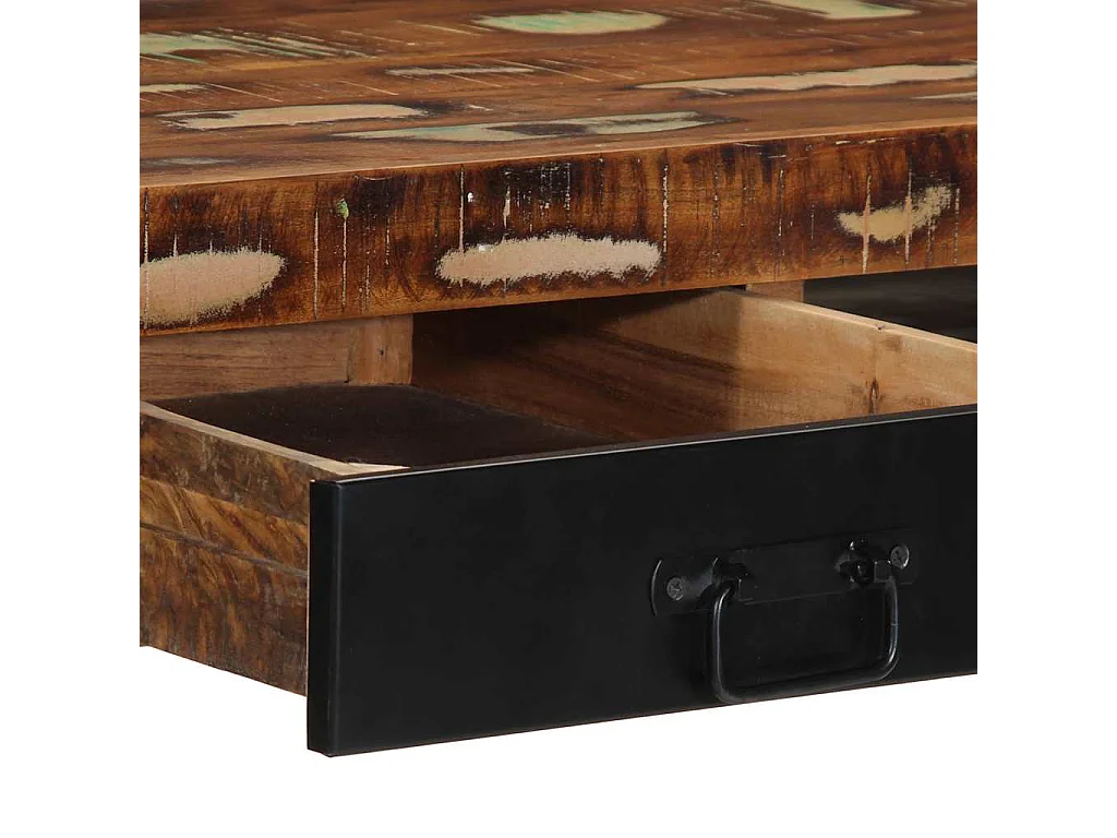 Schreibtisch Mehrfarbig 100x50x75 cm Massivholz Altholz