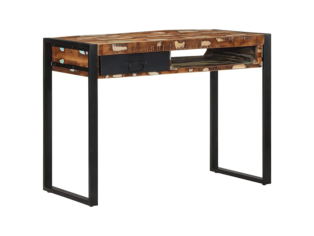 Schreibtisch Mehrfarbig 100x50x75 cm Massivholz Altholz