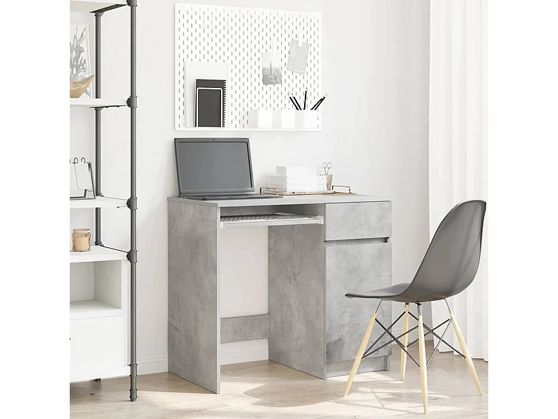 Bureau 86x49x76 cm spaanplaat betongrijs