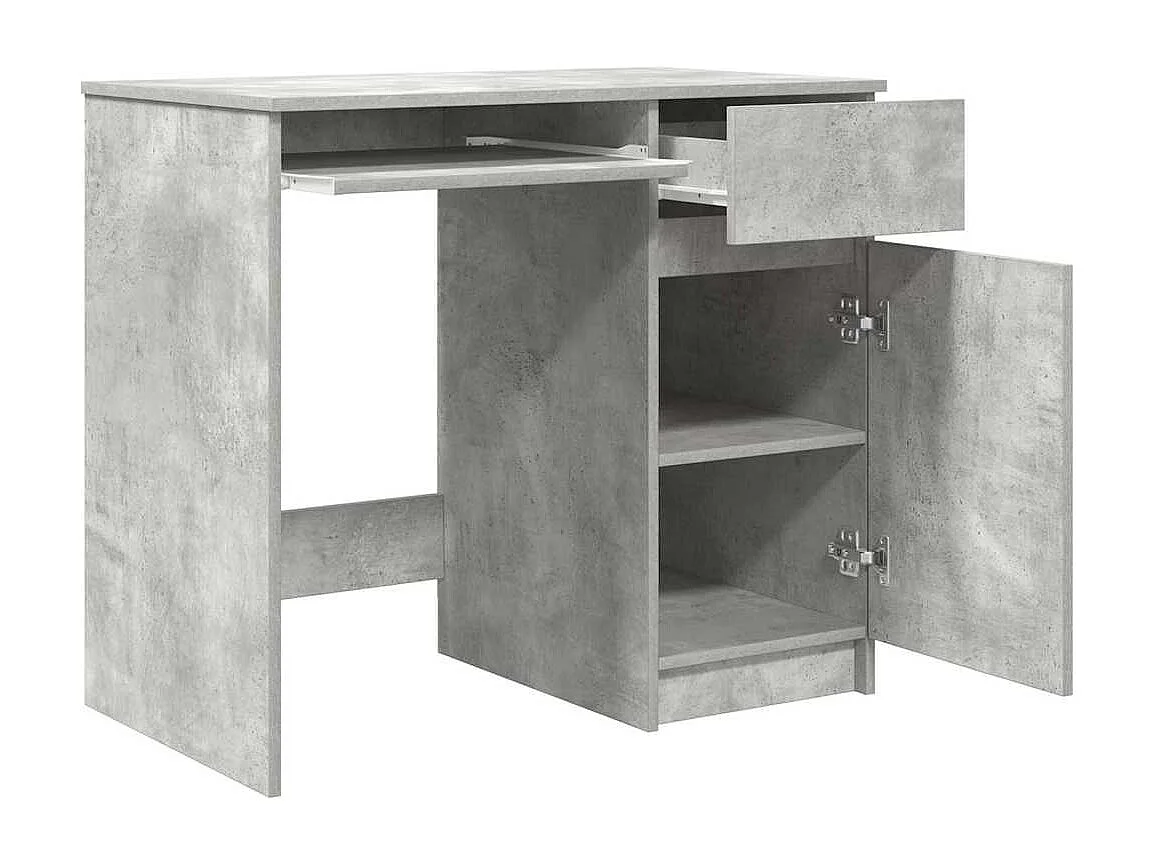 Bureau 86x49x76 cm spaanplaat betongrijs