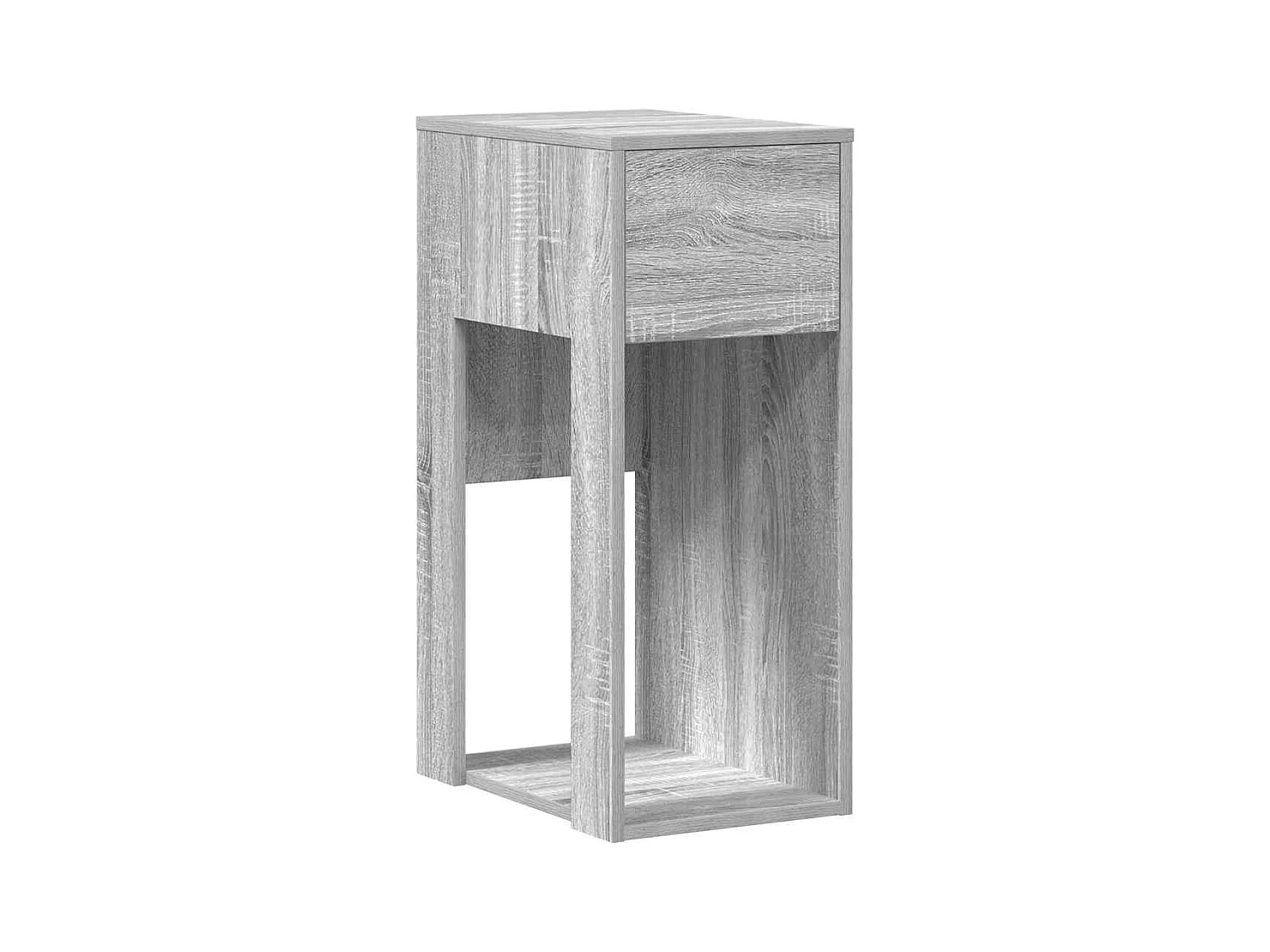 Support de tour d'ordinateur et tiroir sonoma gris 30x44x74 cm