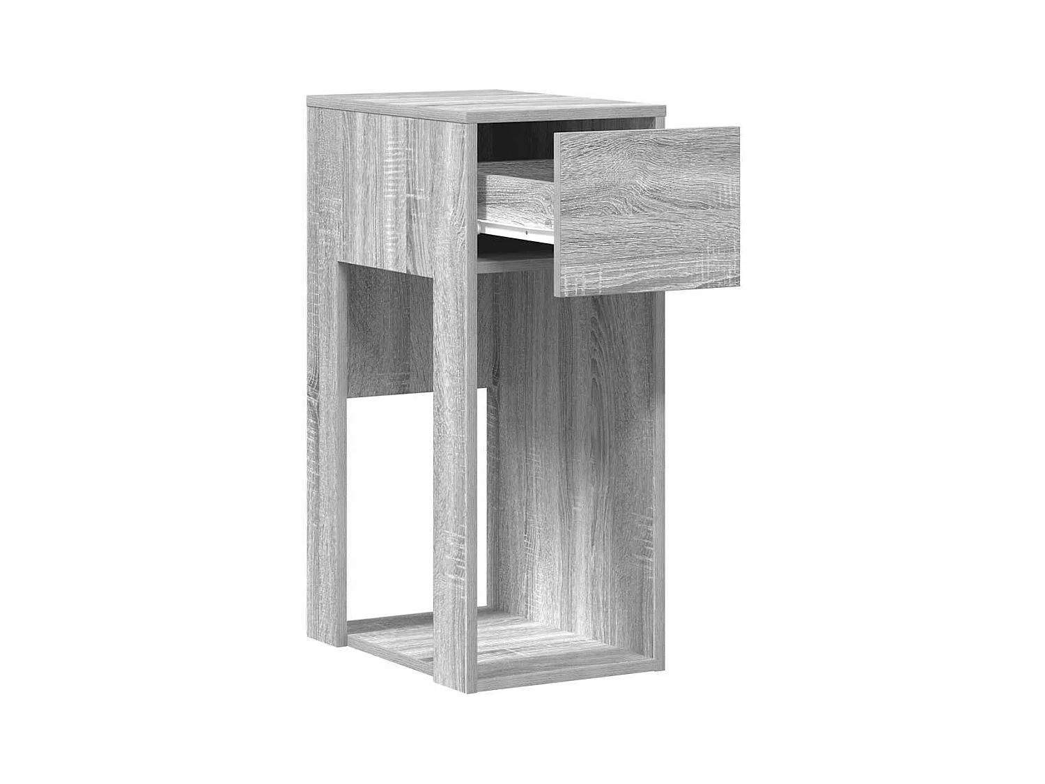 Support de tour d'ordinateur et tiroir sonoma gris 30x44x74 cm