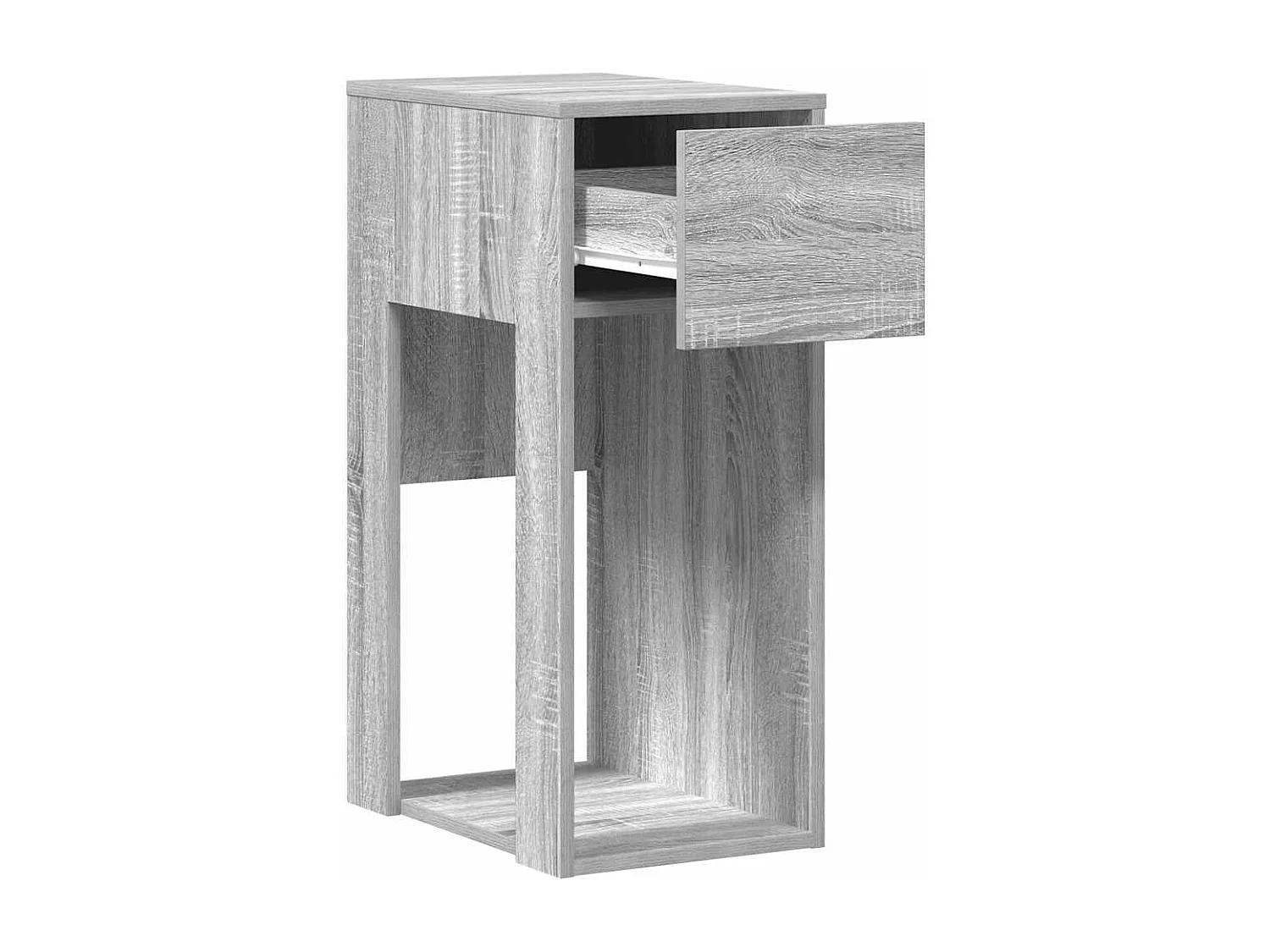 Computerschrank mit Schublade Grau Sonoma 30x44x74 cm