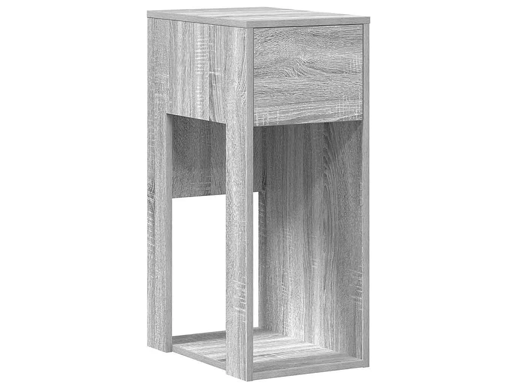 Support de tour d'ordinateur et tiroir sonoma gris 30x44x74 cm