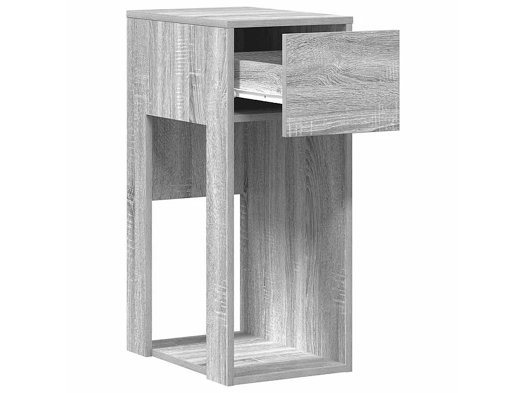 Support de tour d'ordinateur et tiroir sonoma gris 30x44x74 cm