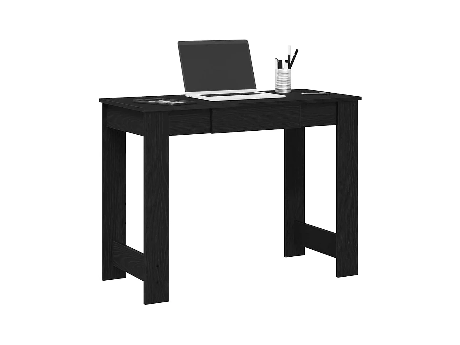 Bureau 100x45x75 cm bewerkt hout zwart