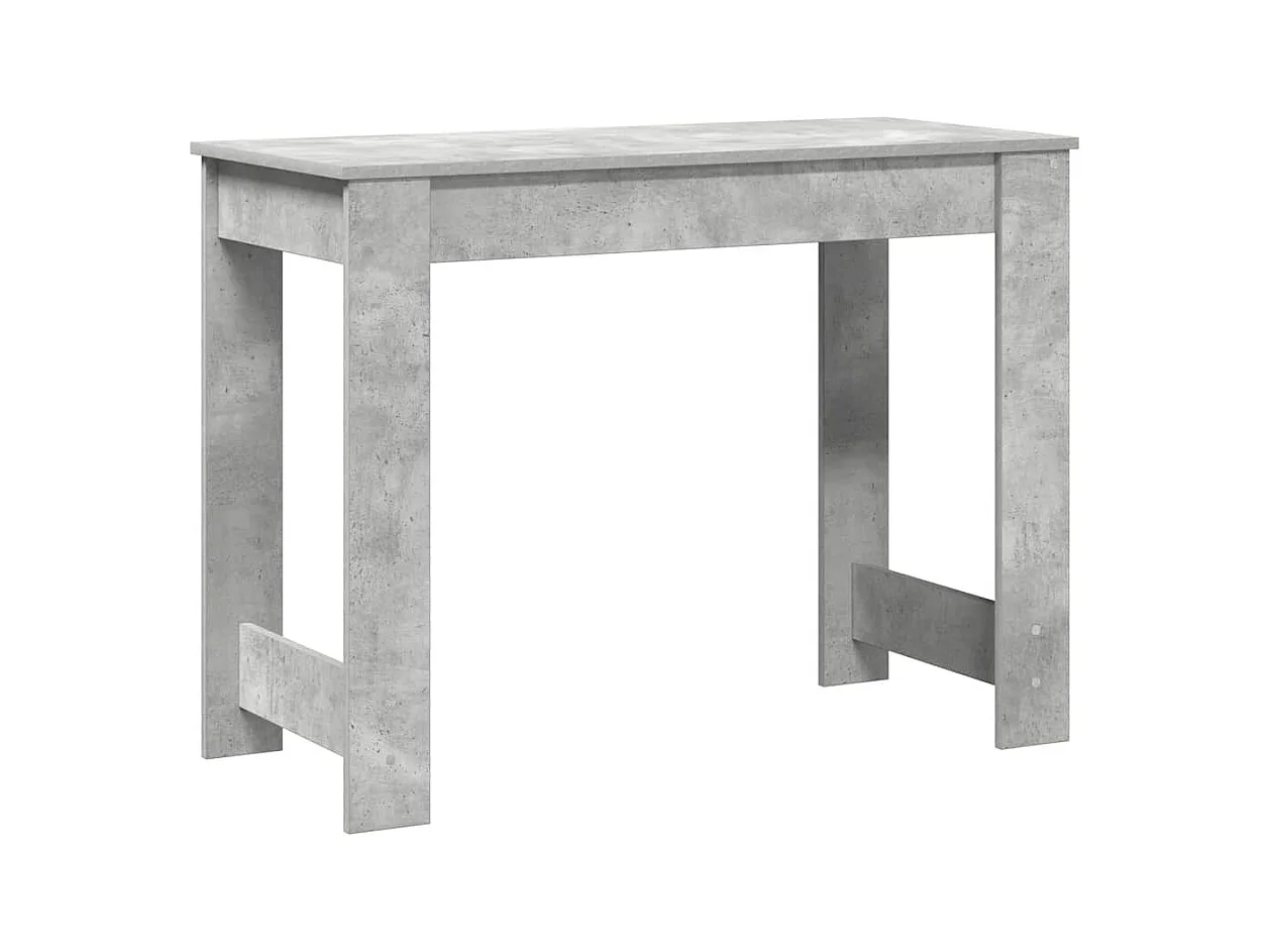 Bureau gris béton 100x45x75 cm bois d'ingénierie