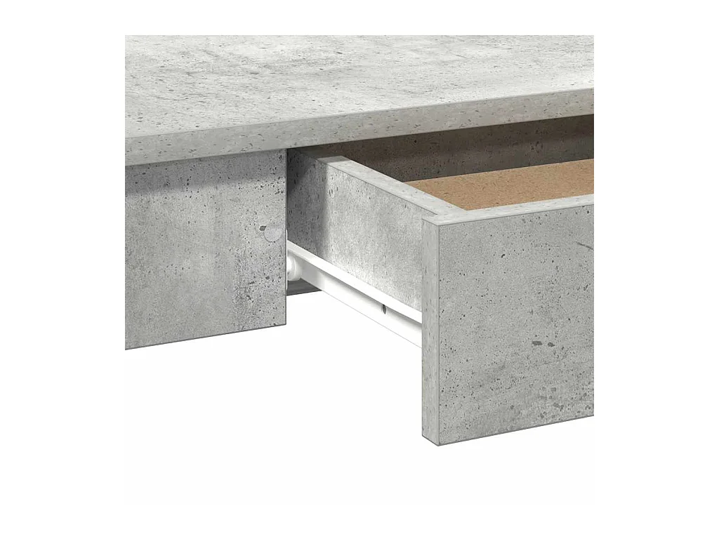 Bureau gris béton 100x45x75 cm bois d'ingénierie