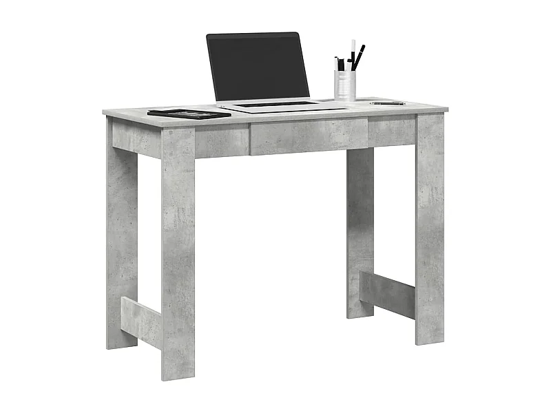 Scrivania Grigio Cemento 100x45x75 cm in Legno Multistrato