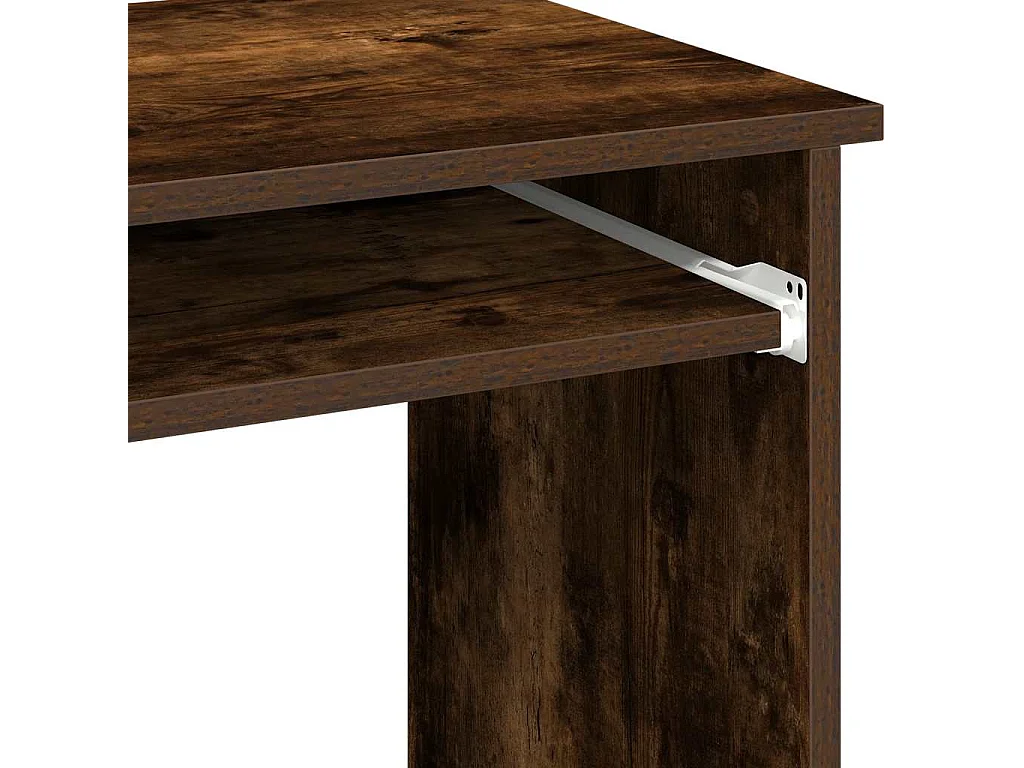 Bureau avec étagères chêne fumé 84x40x78 cm bois d'ingénierie