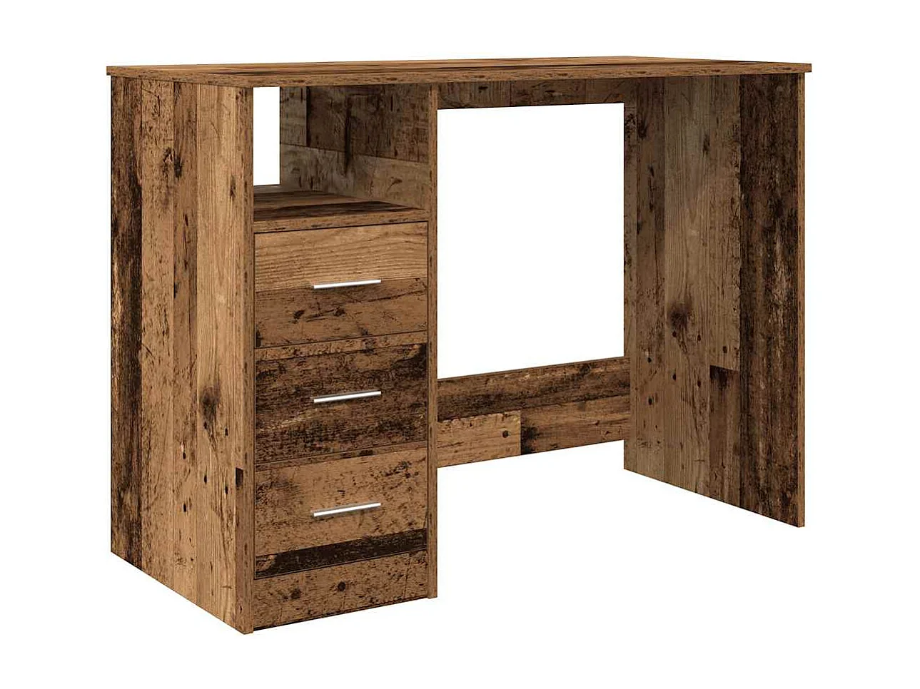 Bureau vieux bois 102x50x76 cm bois d'ingénierie