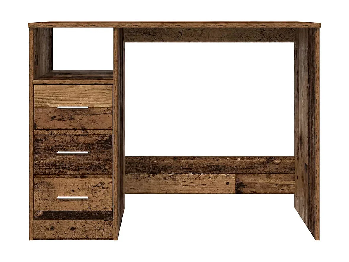 Bureau vieux bois 102x50x76 cm bois d'ingénierie