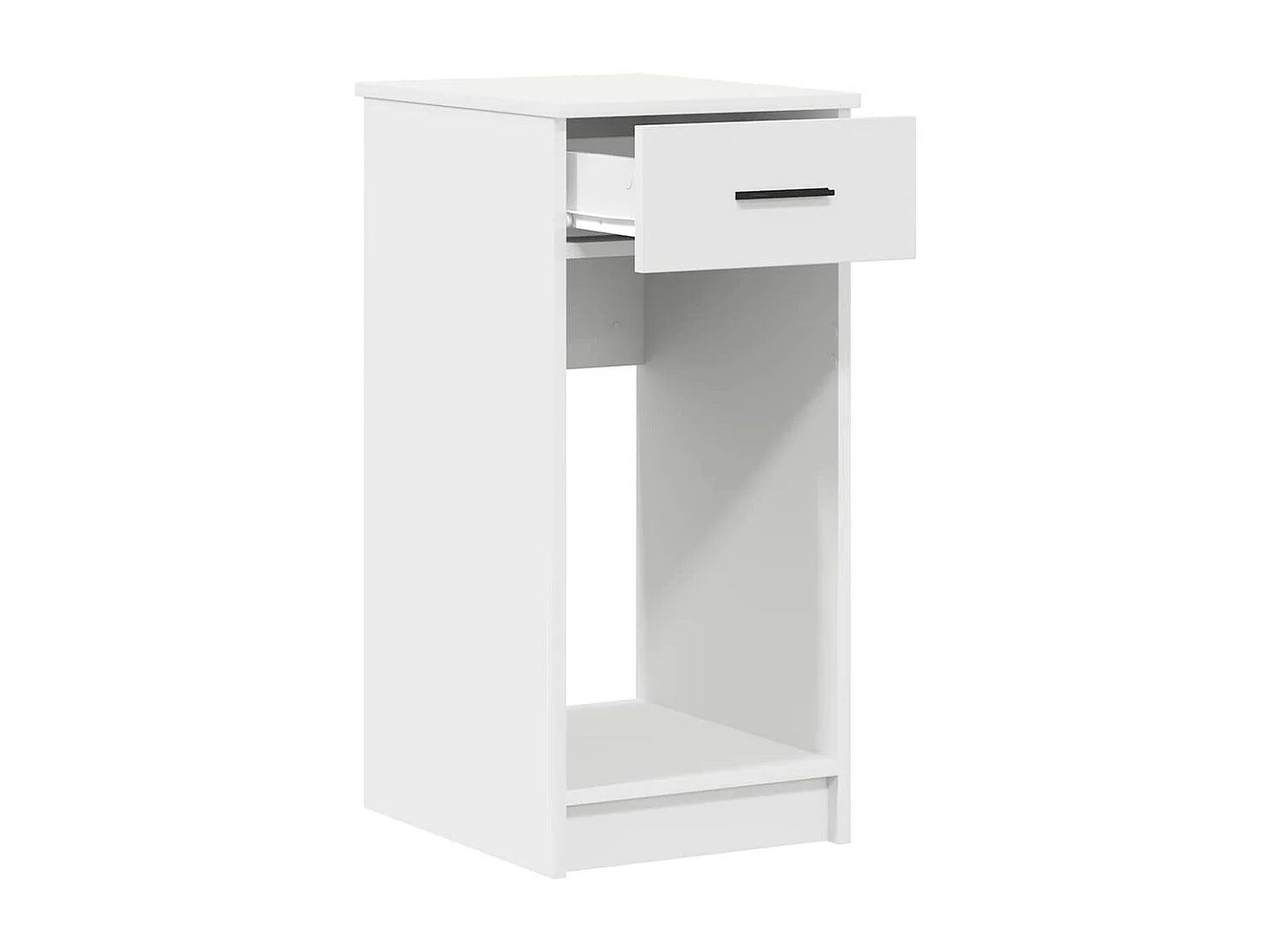 Support de tour d'ordinateur avec tiroir blanc 35x45x77 cm