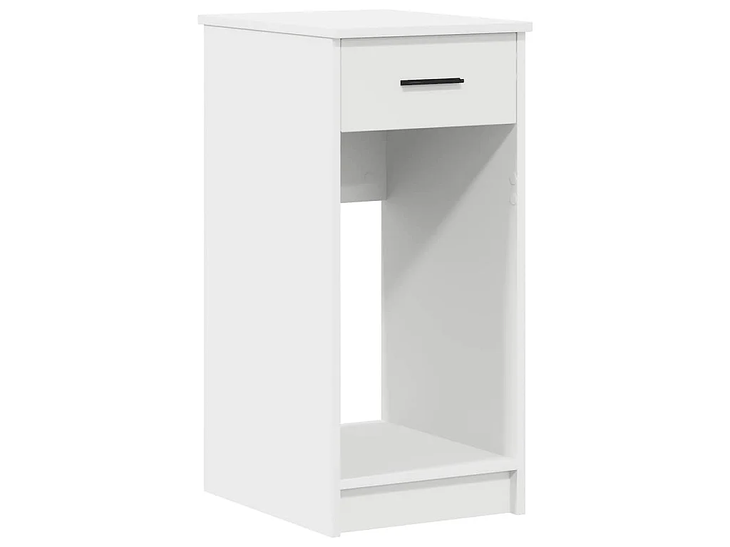 Support de tour d'ordinateur avec tiroir blanc 35x45x77 cm