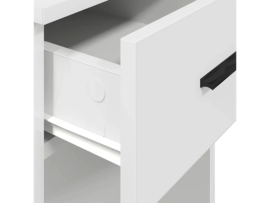 Supporto a Torre per Computer con Cassetto Bianco 35x45x77 cm