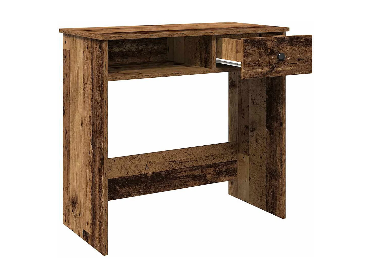 Escritorio de madera ingeniería madera envejecida 80x40x75 cm