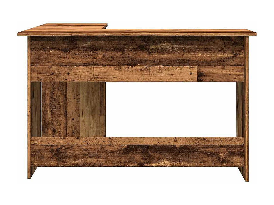 Bureau d'angle vieux bois 120x140x75 cm bois d'ingénierie