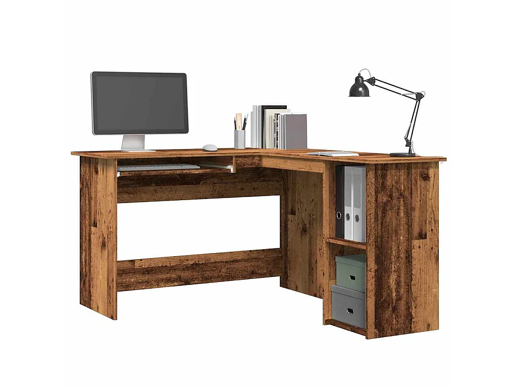 Scrivania Angolare Legno Antico 120x140x75 cm Legno Multistrato