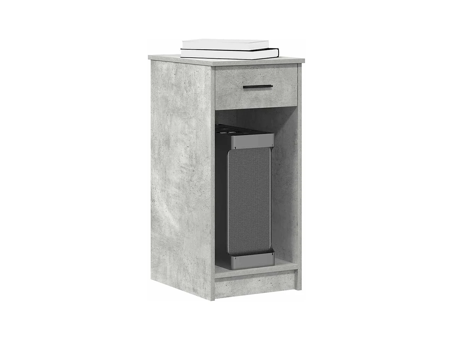Computerschrank mit Schublade Betongrau 35x45x77 cm