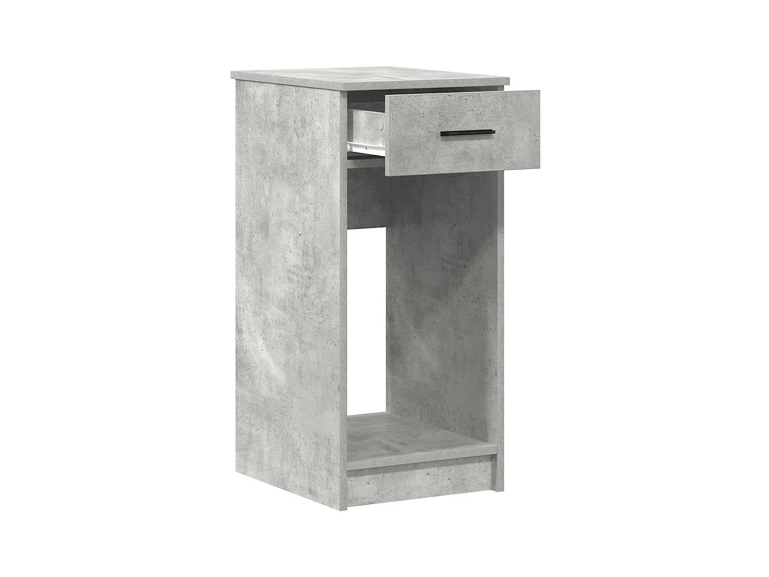 Support de tour d'ordinateur et tiroir gris béton 35x45x77 cm