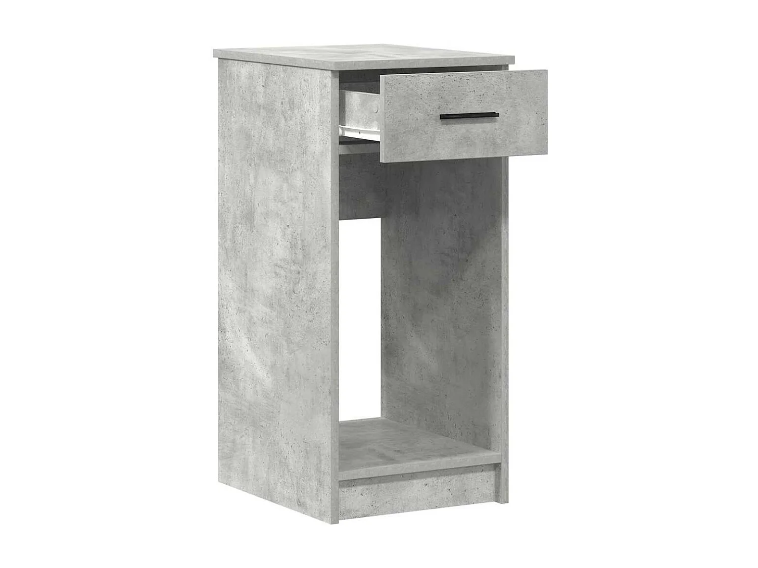 Support de tour d'ordinateur et tiroir gris béton 35x45x77 cm