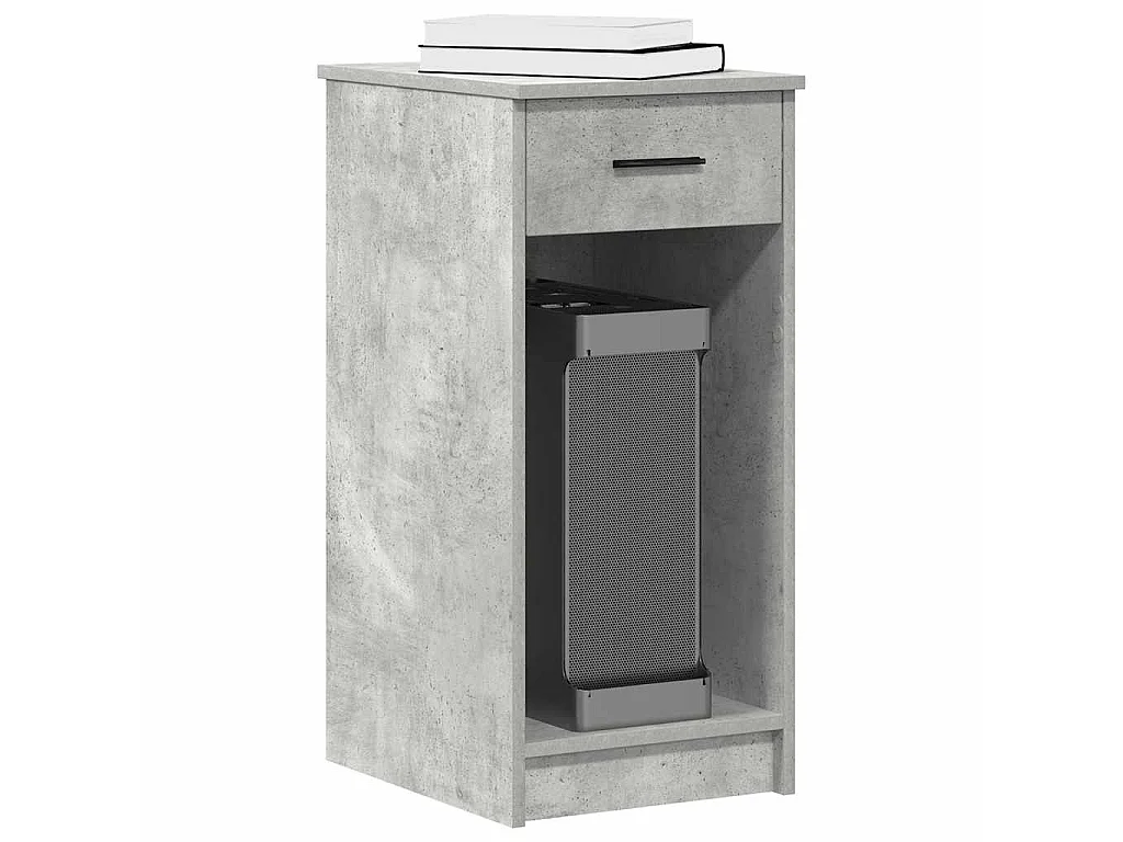 Computerschrank mit Schublade Betongrau 35x45x77 cm